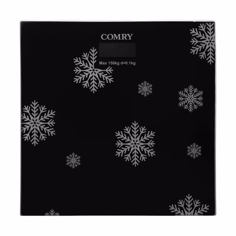 ترازو وزن کشی دیجیتال کمری مدل دماسنج دار 8 میل با یک سال گارانتی طرح دانه برف
