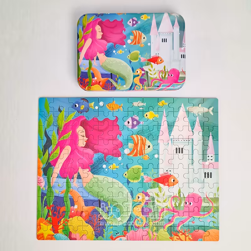 پازل قوطی فلزی طرح پری دریایی کد P/848/PA