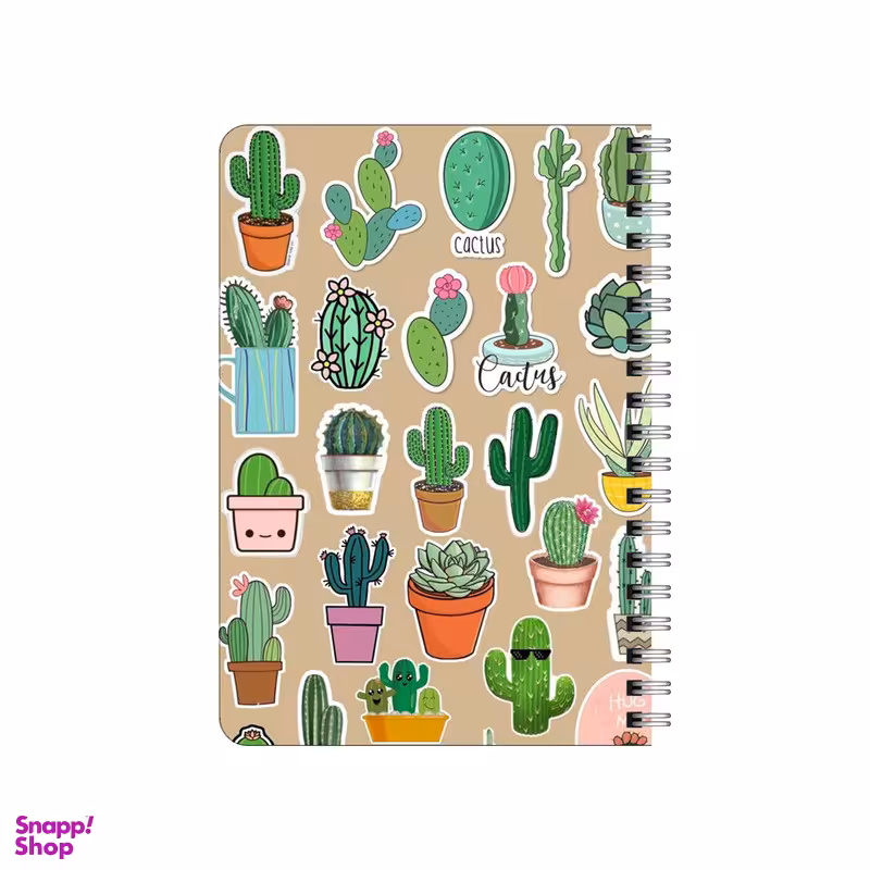 دفترچه یادداشت ۸۰ برگ بامبیلیپ مدل چوبی طرح کاکتوس کد 4120748