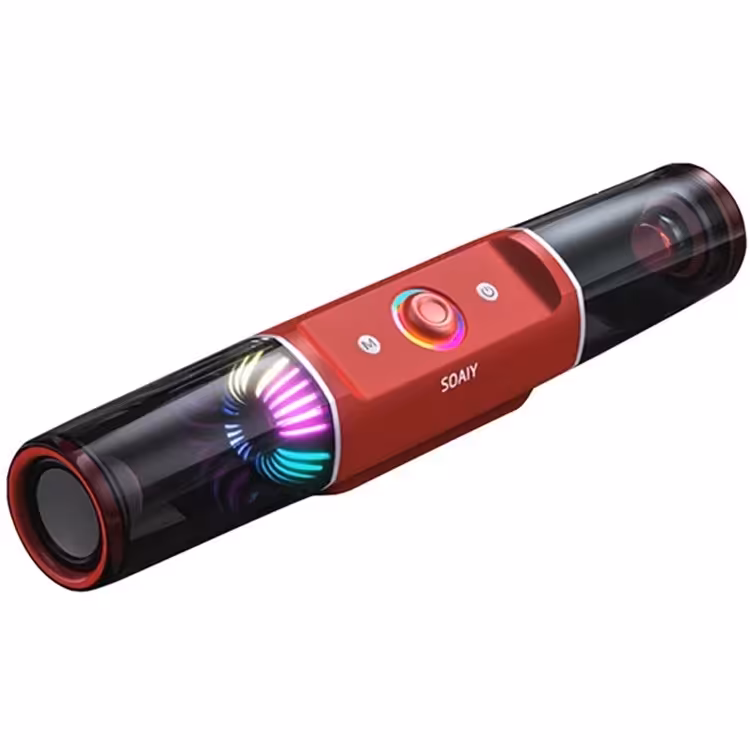اسپیکر دسکتاپ SOAIY مدل Basic RGB Rays رنگ قرمز