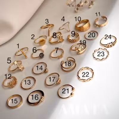 کالکشن انگشتر مینیمال طلایی