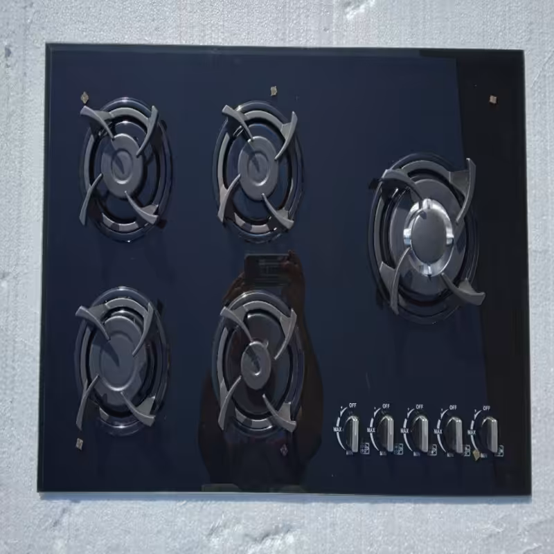 اجاق صفحه ای پنج شعله شیشه ای هاردستون پلوپز کنار با ترموکوبل