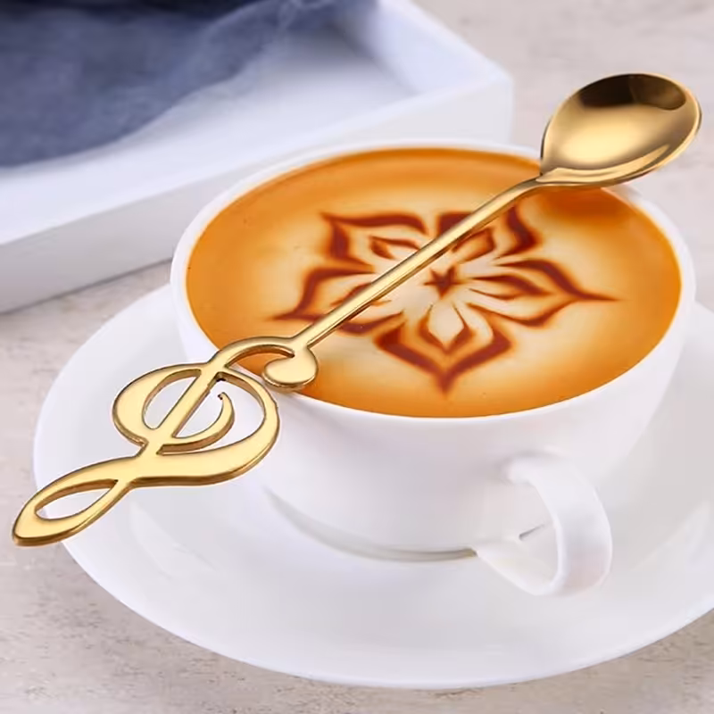 قاشق شربت طلایی ملودی چایخوری شربت خوری(هر عدد)