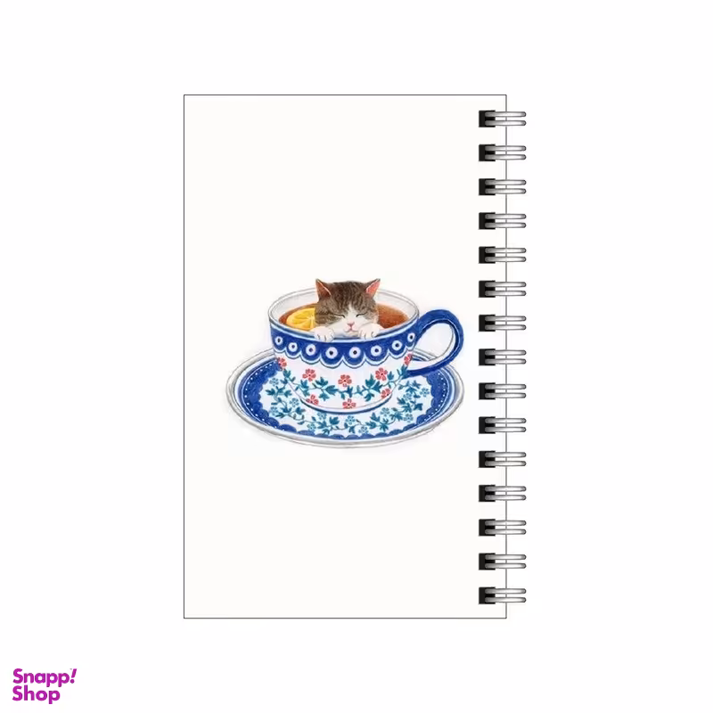 دفترچه یادداشت مدل to do list طرح یک فنجان چای گربه ای کد 4305065