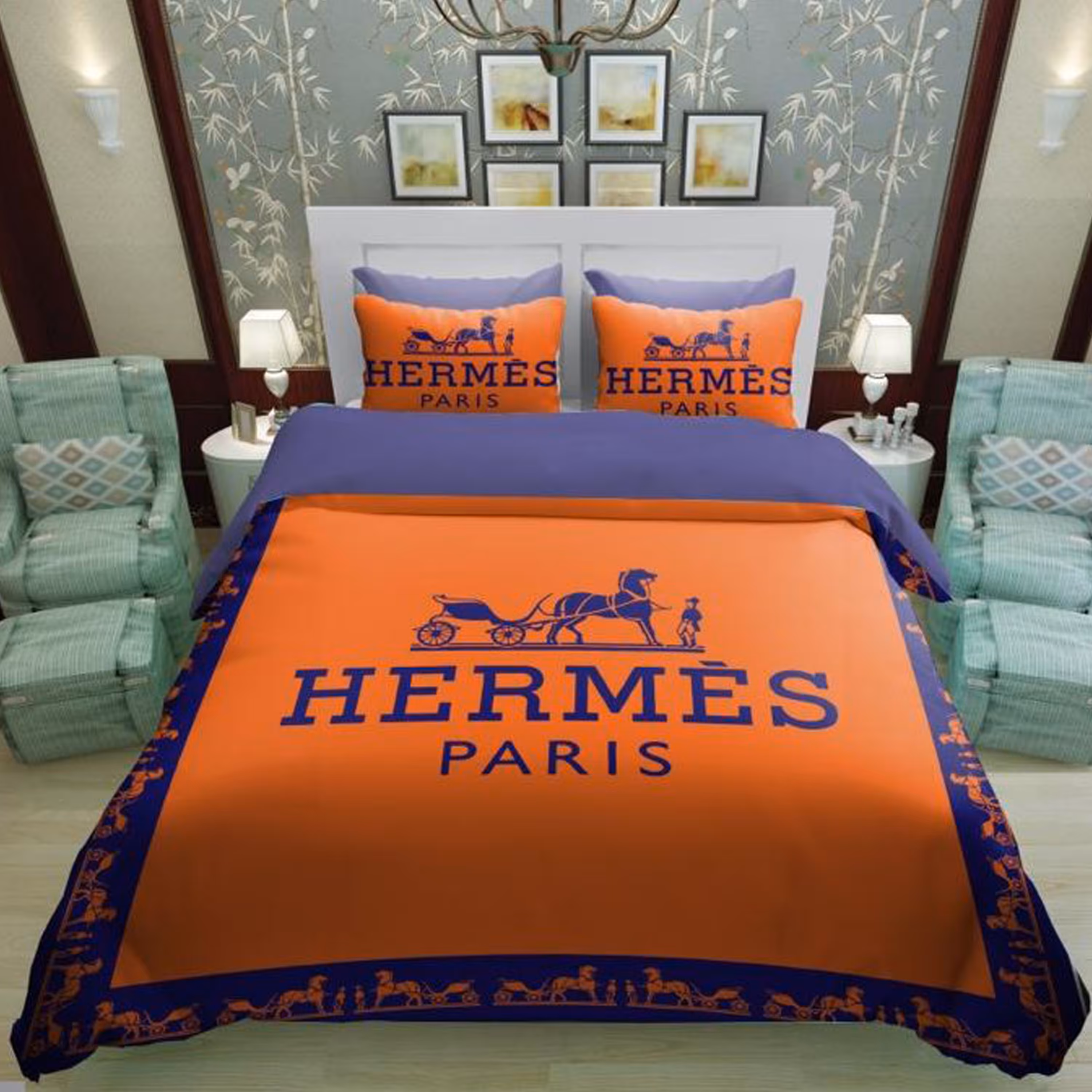 سرویس روتختی 1 نفره تنسل چاپی برندترک لند (Turk Land)  کد rs 66