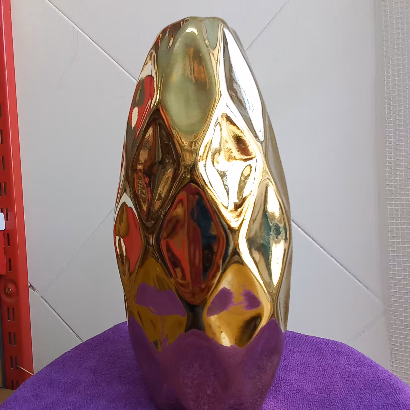 گلدان سرامیکی طلای