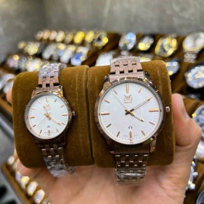ساعت ست قهوه ای رنگ ثابت و ضد اب