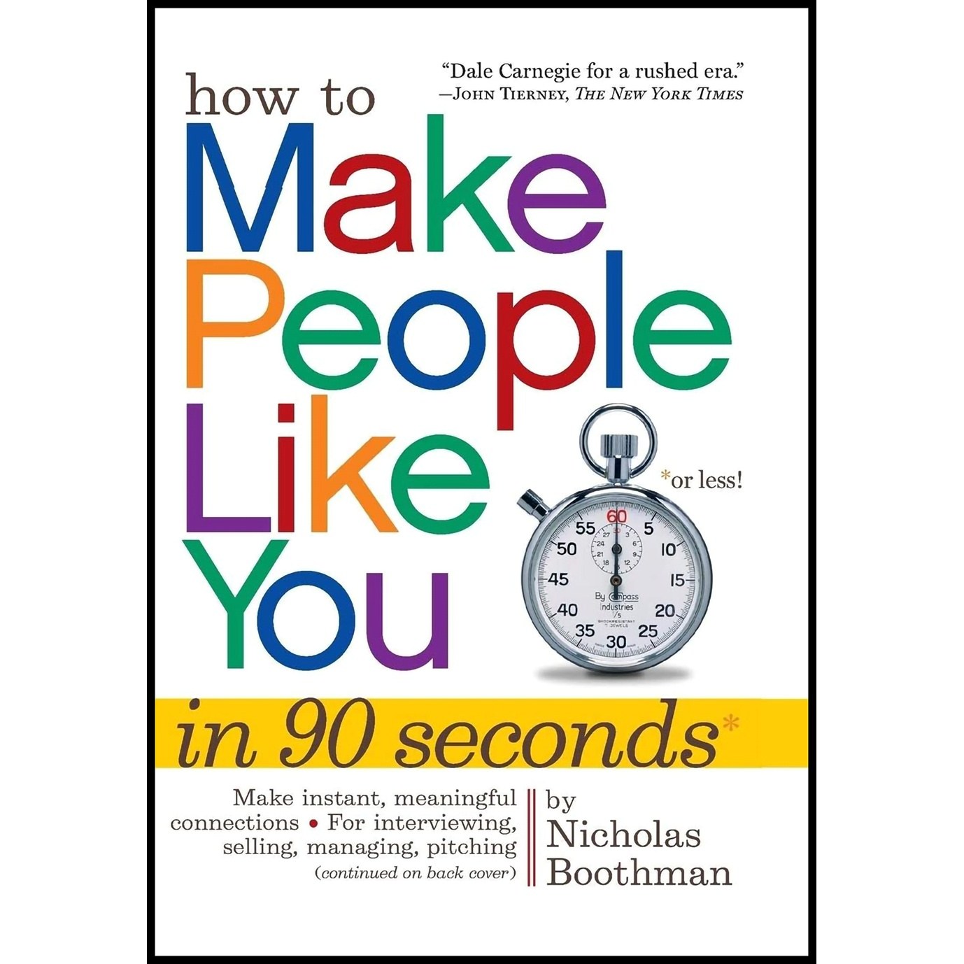 کتاب زبان اصلی How to Make People Like You in Seconds or Less