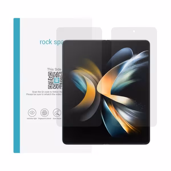 گلس سامسونگ Galaxy Z Fold4 مدل نانو هیدروژل شفاف برند راک اسپیس - پک دوتایی کد SS