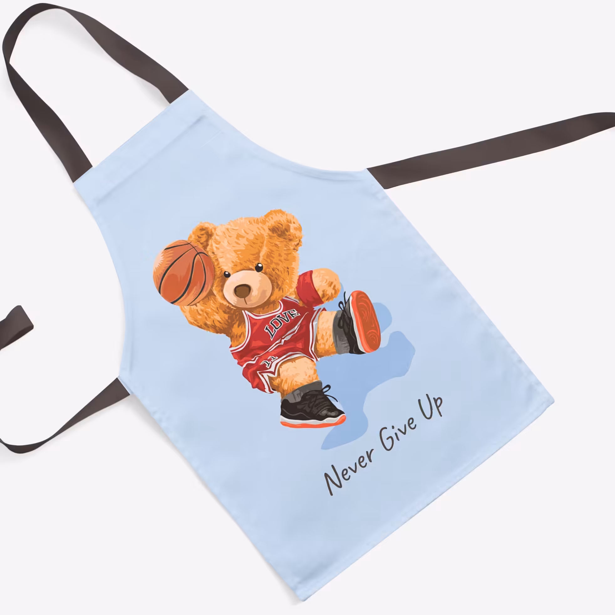 پیشبند تدی مخمل چاپ دیجیتال قابل شستشو و رنگ ثابت دارای آستر ضدآب کد 10