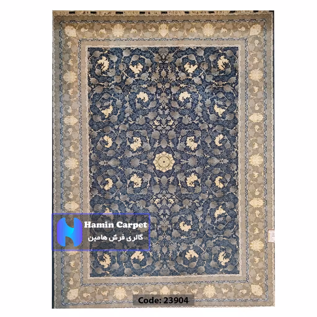 فرش 9 متری 1200 شانه تراکم 3600  نخ اکلریک گل برجسته کد  AR23904