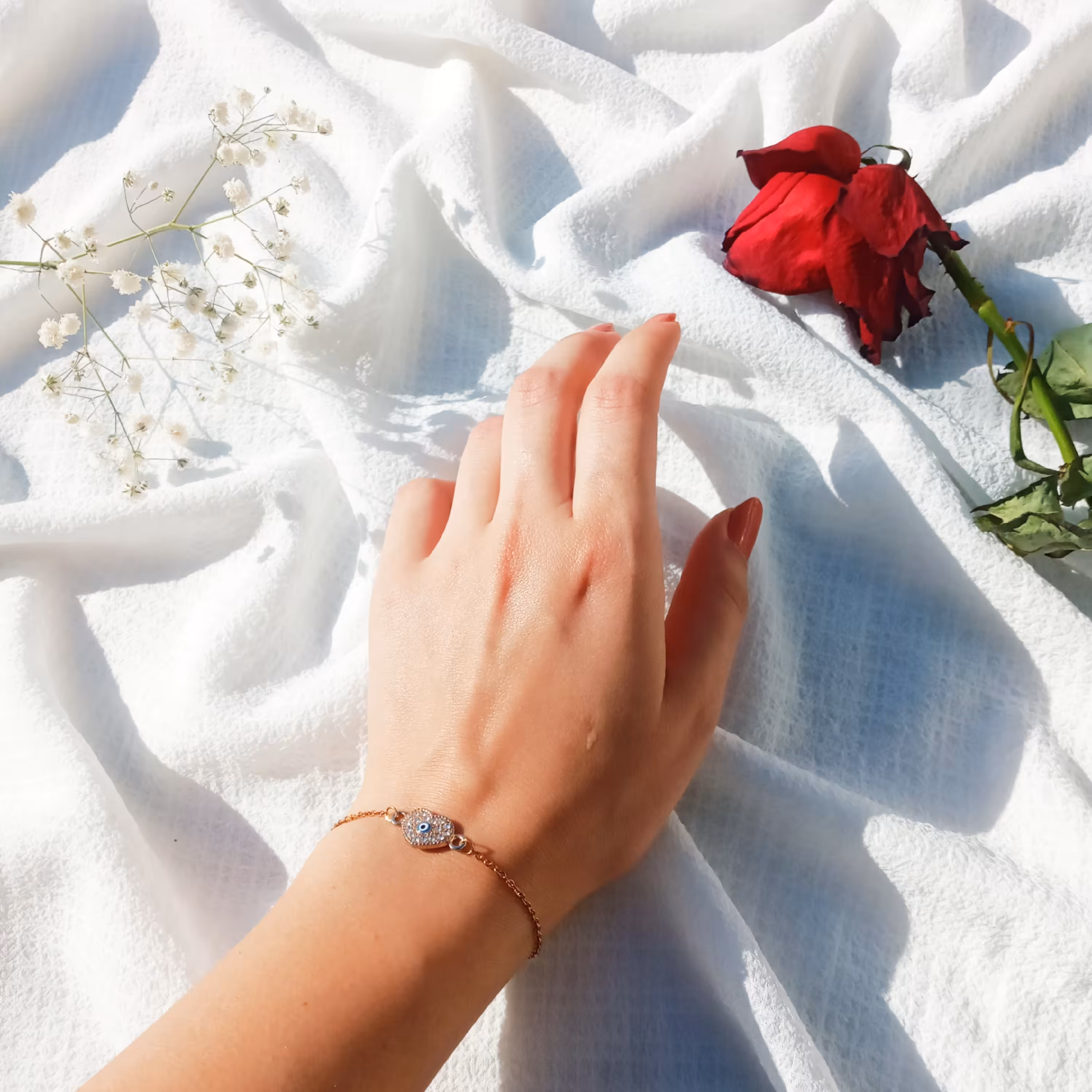 دستبند چشم نظر  قلبی