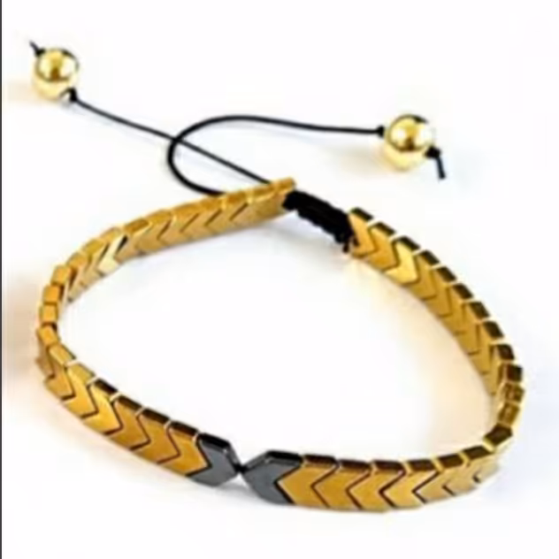 دستبند حدید طلایی فلش