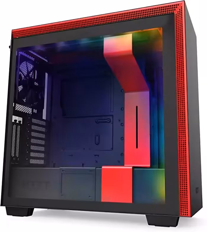 کیس کامپیوتر ان زی ایکس تی مدل H710i Matte Black/Red