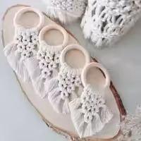 گیره چوبی  سفره مکرومه 