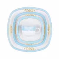 سرویس چینی 98 پارچه کامل آرمیتاژ فیروزه‌ای والندورفر