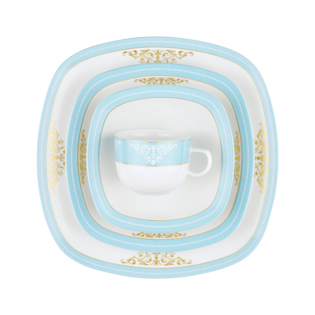 سرویس چینی 98 پارچه کامل آرمیتاژ فیروزه‌ای والندورفر