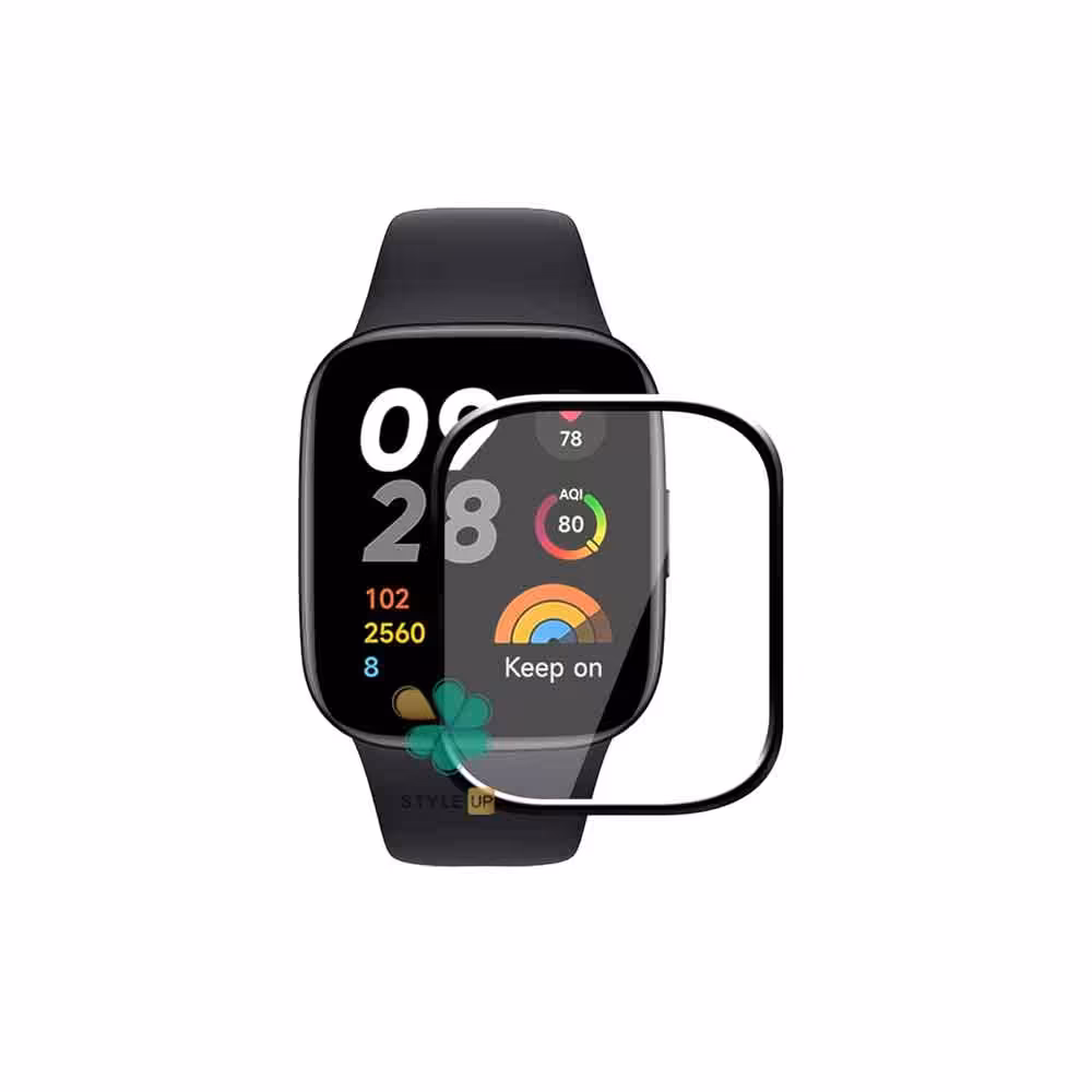 محافظ صفحه ساعت سرامیکی دور مشکی مناسب شیائومی Redmi Watch 2 lite