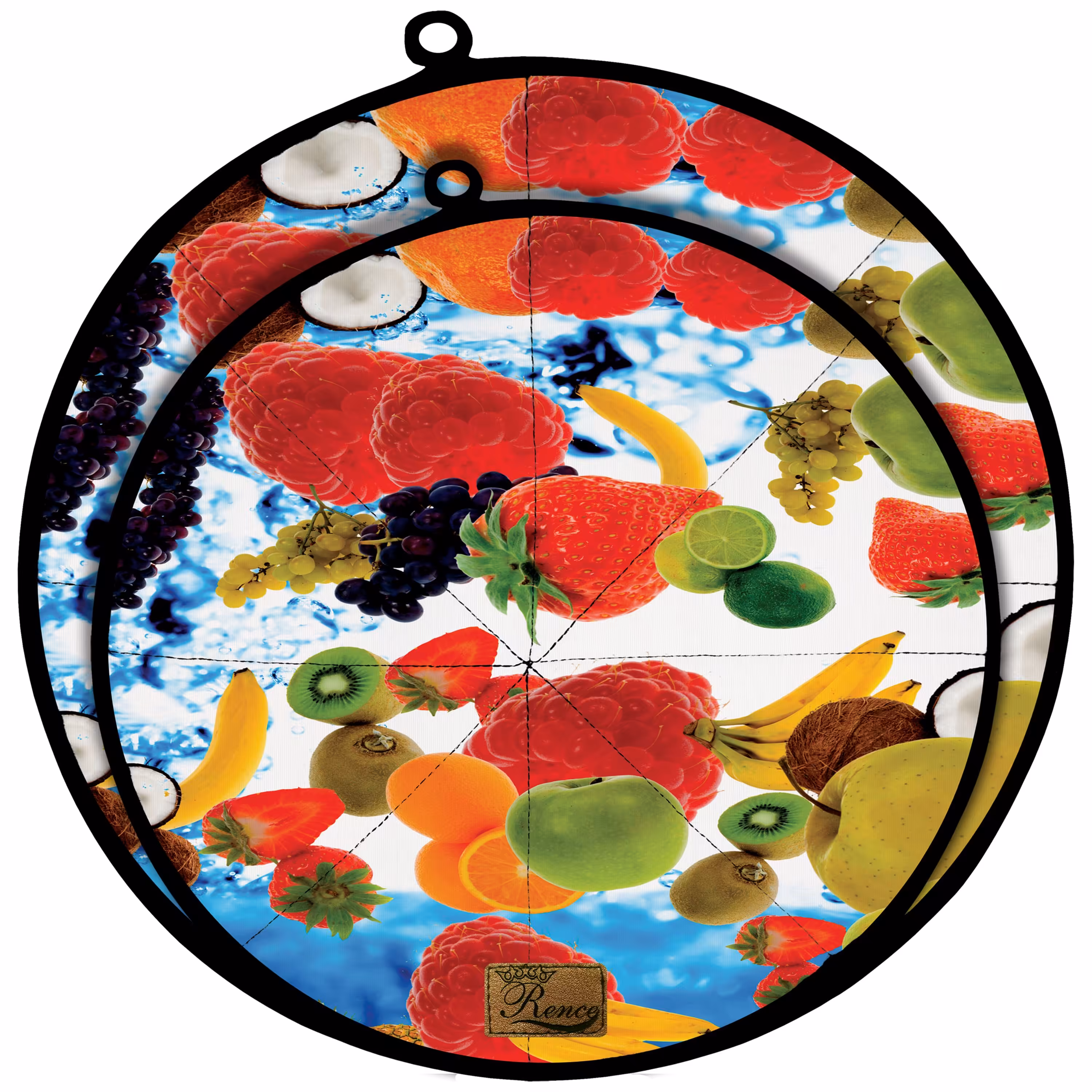 دمکنی ست دو تکه پارچه ای مخمل دو رو چاپ طرح میوه سایز 25 و 30 مدل B1-139 شرکت رنس