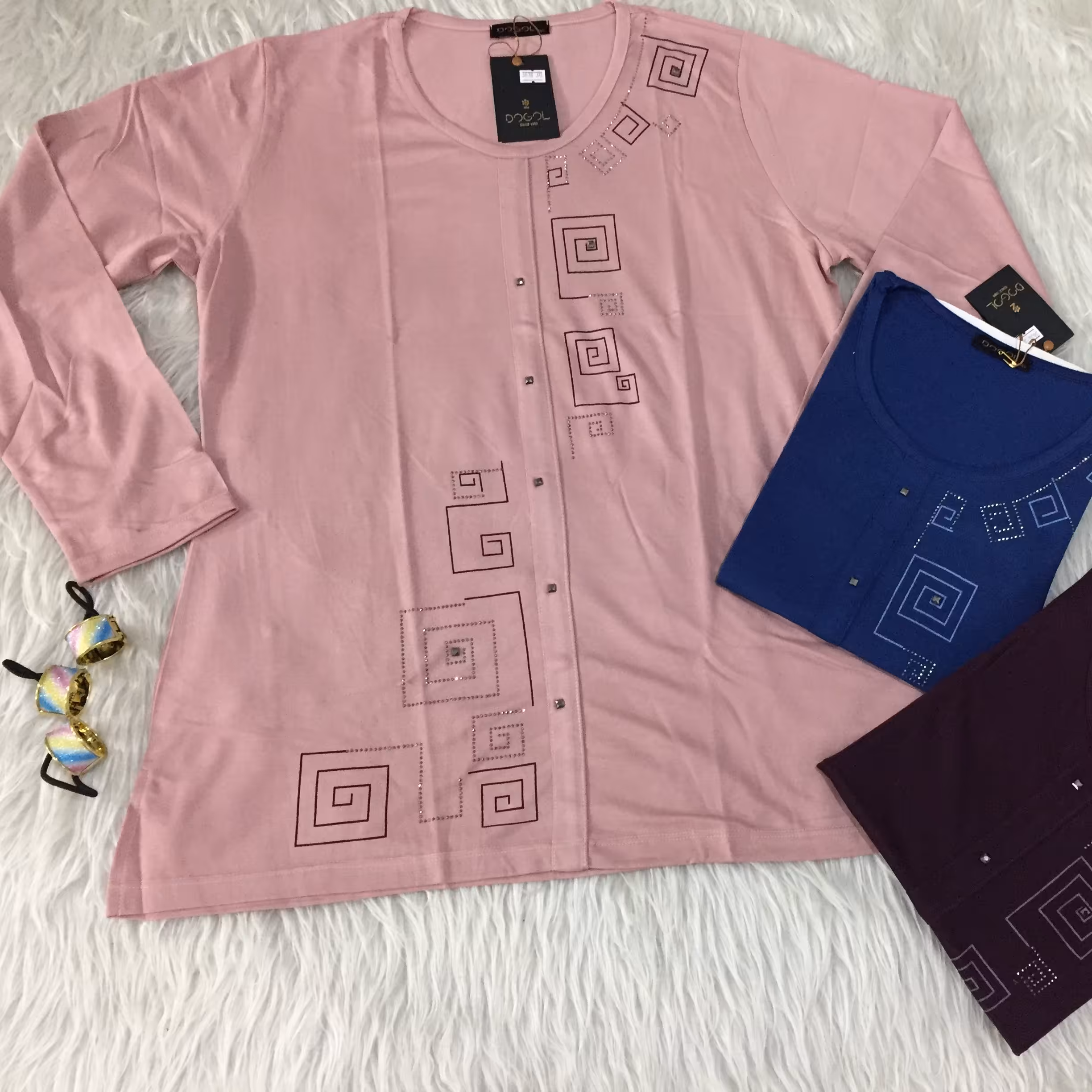 بلوز زنانه جودون آستین بلند مناسب سایز 42 تا 50