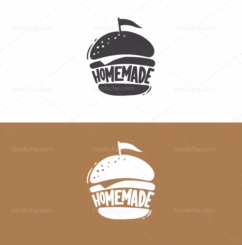 وکتور لوگو همبرگر | گرافیک با طعم تربچه