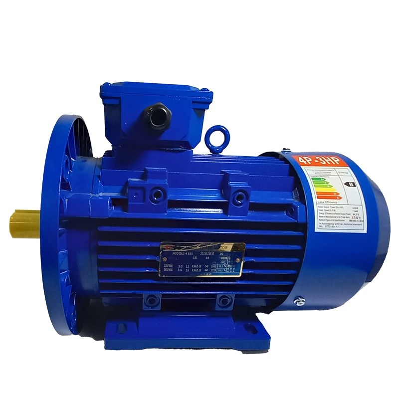 الکتروموتور پوسته آلومینیوم 4 کیلووات 5.5 اسب سه فاز B35