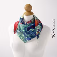 باندانا نخی - طرح جادوی رنگ ها - سایز 60 در 60 سانتیمتر