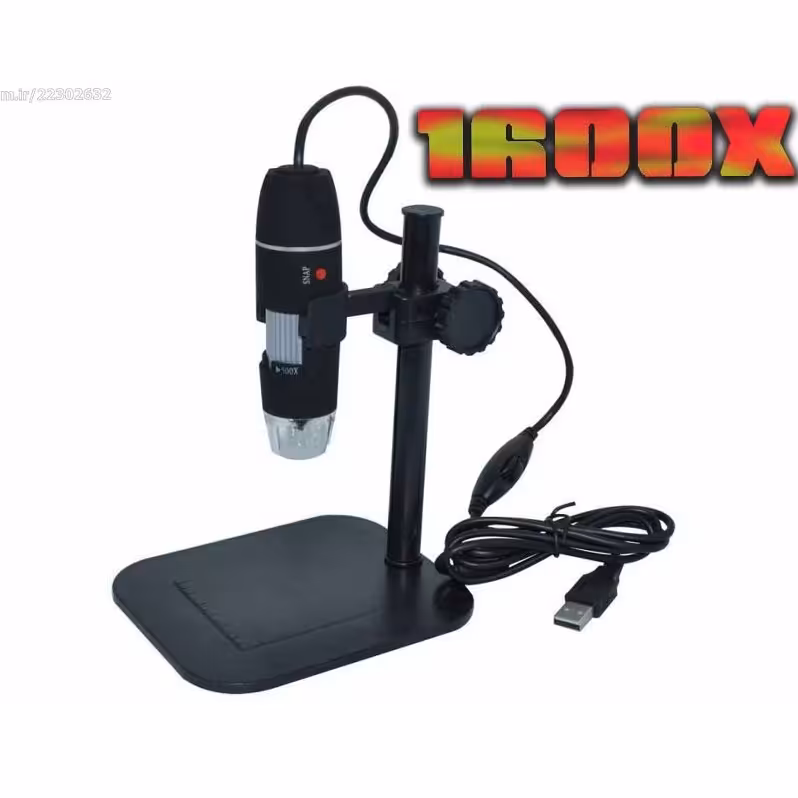 میکروسکوپ دیجیتال USB با قدرت 1600X مدل پایه ثابت
