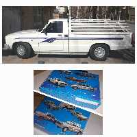 برچسب بدنه وانت کارا رنگ سرمه ای طوسی