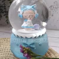 گوی متوسط چراغدار و موزیکال دختر خرسی آبی 