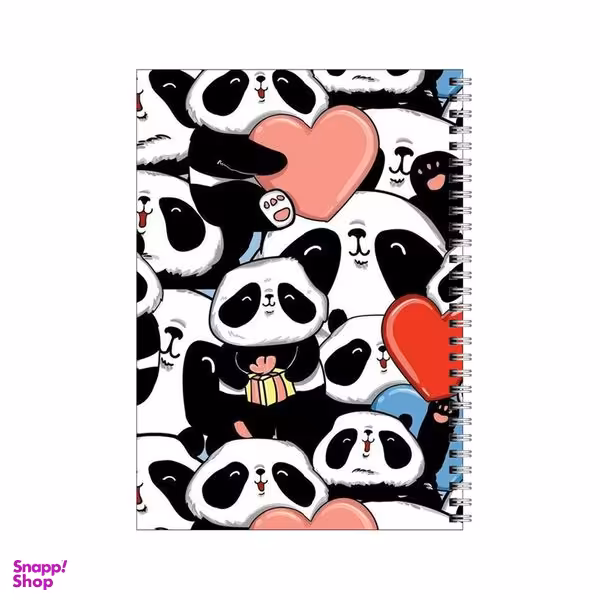 دفتر مشق 80 برگ بامبیلیپ طرح پاندا و قلب کد 4830219
