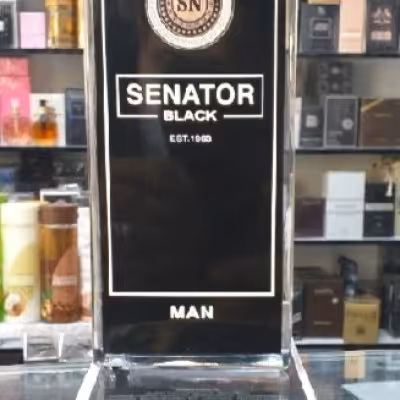 ادکلن SENATOR BLACK اصل سناتور بلک مردانه با رایحه تند و خنک