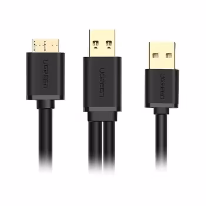 کابل Micro USB 3.0 همراه پورت تقویت کننده USB 2.0 (هارد) یوگرین US140