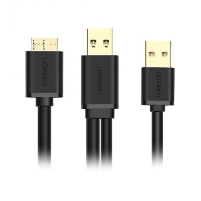 کابل Micro USB 3.0 همراه پورت تقویت کننده USB 2.0 (هارد) یوگرین US140