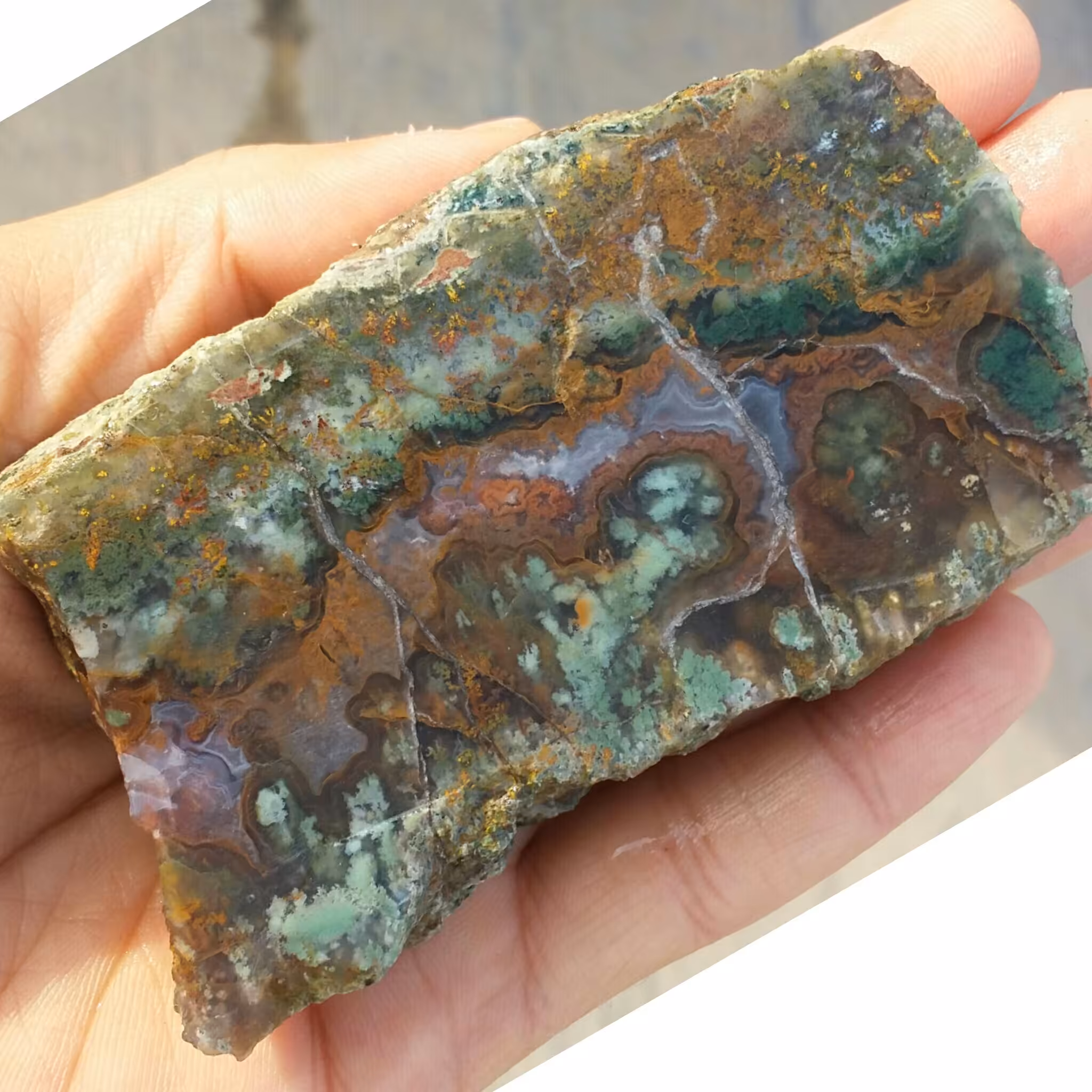 اسلایس سنگ راف عقیق شجر منظره 7رنگ کمیاب محشررر کاملا طبیعی
تابلو نقاشی طبیعی
با قابلیت ساخت چند نگین قیمتی