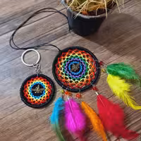 دریمکچرآویزماشین وجاسوئیچی طرح رنگین کمان باارسال رایگان