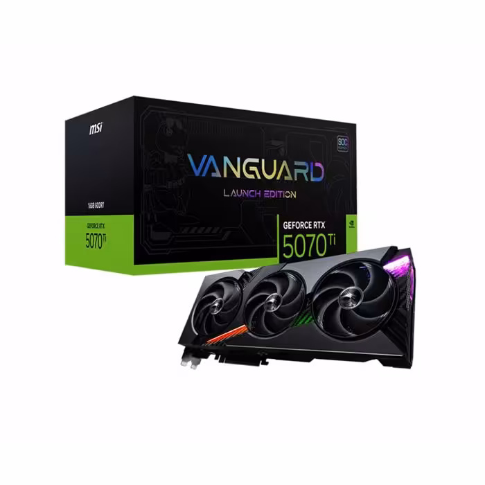 کارت گرافیک ام اس آی مدل GeForce RTX 5070 Ti 16Gb VANGUARD SOC LAUNCH EDITION