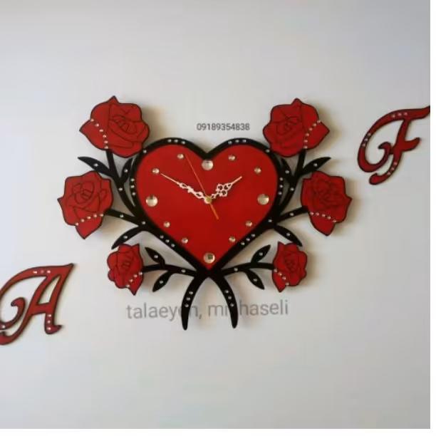 ساعت چوبی عشق+هدیه خاص