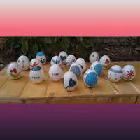 تخم مرغ      سرامیکی تزئینی         با طرح های متفاوت 