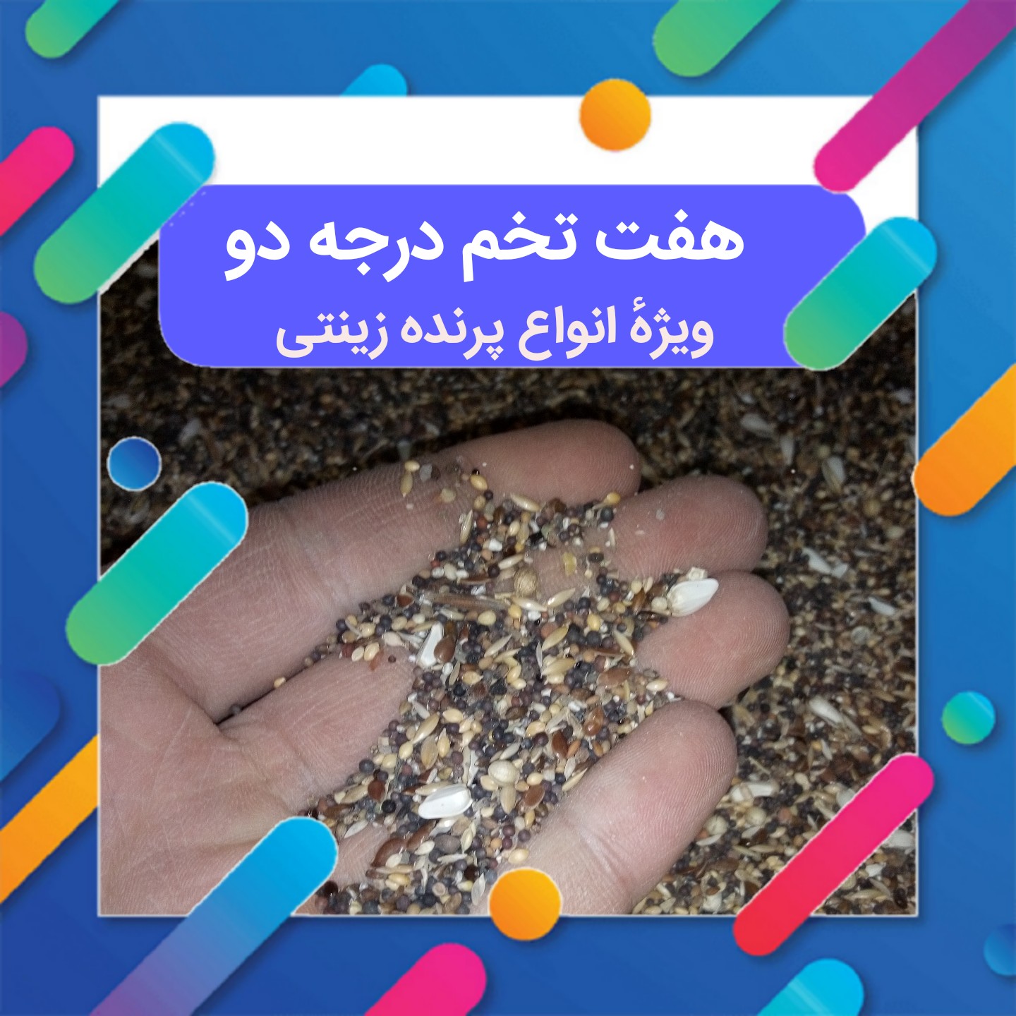 هفت تخم درجه دو 940 گرمی ویژه پرنده زینتی  مخلوطی از دانه ها مخلوط قناری با هزینه ارسال عالی 