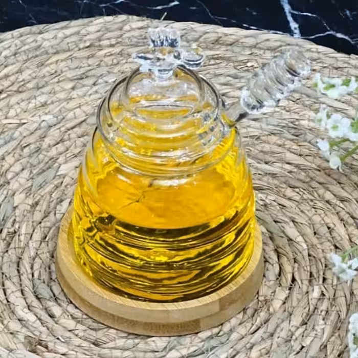 عسل خوری ومرباخوری وجاعسلی تمام پیرکس زنبور ی 450میل