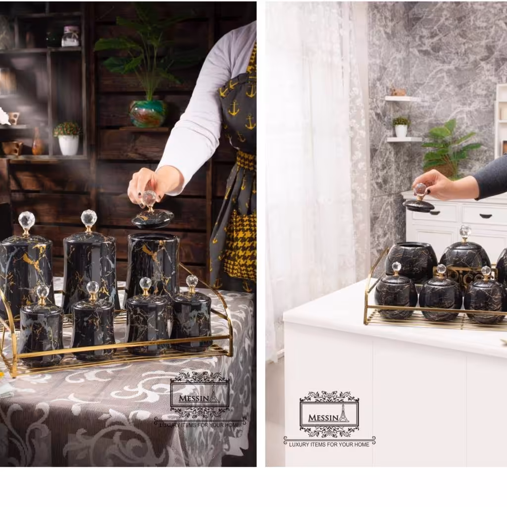 هفت پارچه پاسماوری ماربل گوی دار