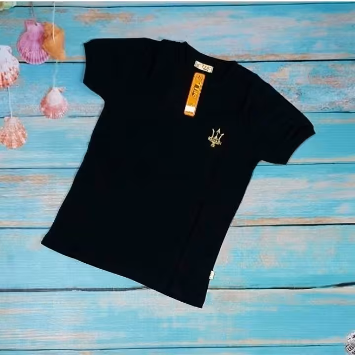 تیشرت تک مشکی بچگانه طرح مازراتی