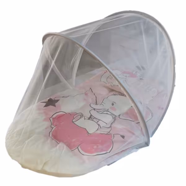 پشه بند نوزادی طرح فیل صورتی