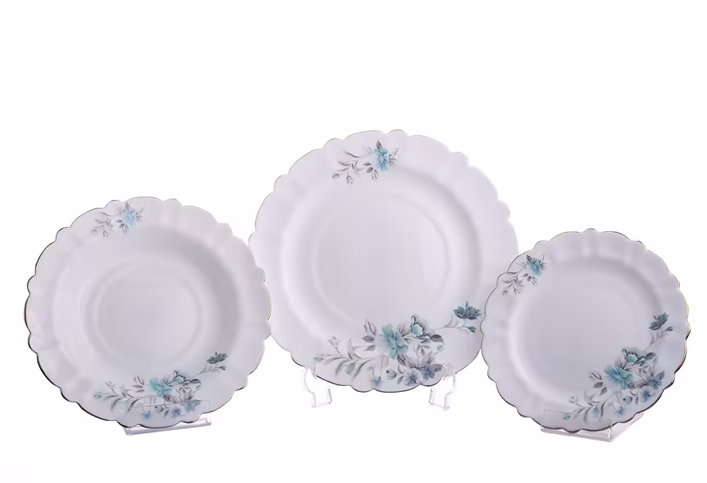 سرویس 6نفره اوپال مقصود طرح  رژینافیروزه ای لب طلا