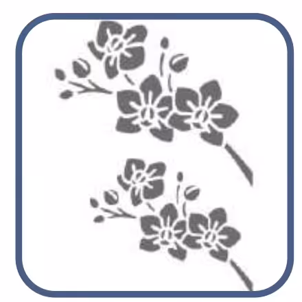 شابلون طرح گل کد 90 سایز 20 در 30