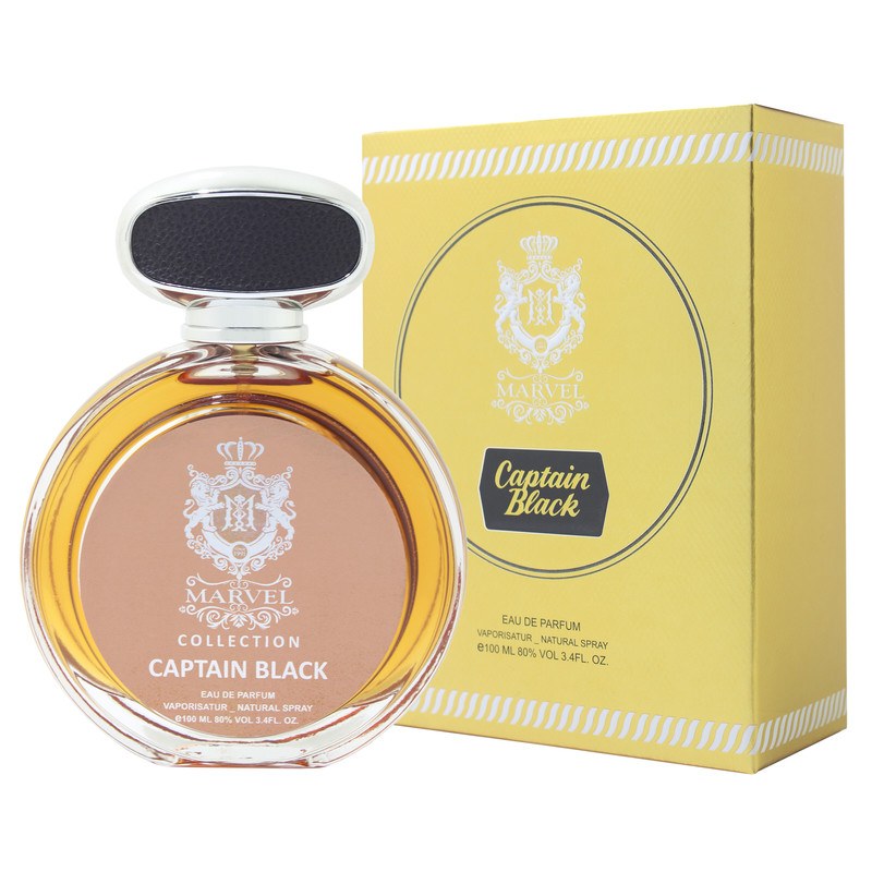 ادکلن مردانه مارول مدل کاپیتان بلک captain Black حجم 100میل