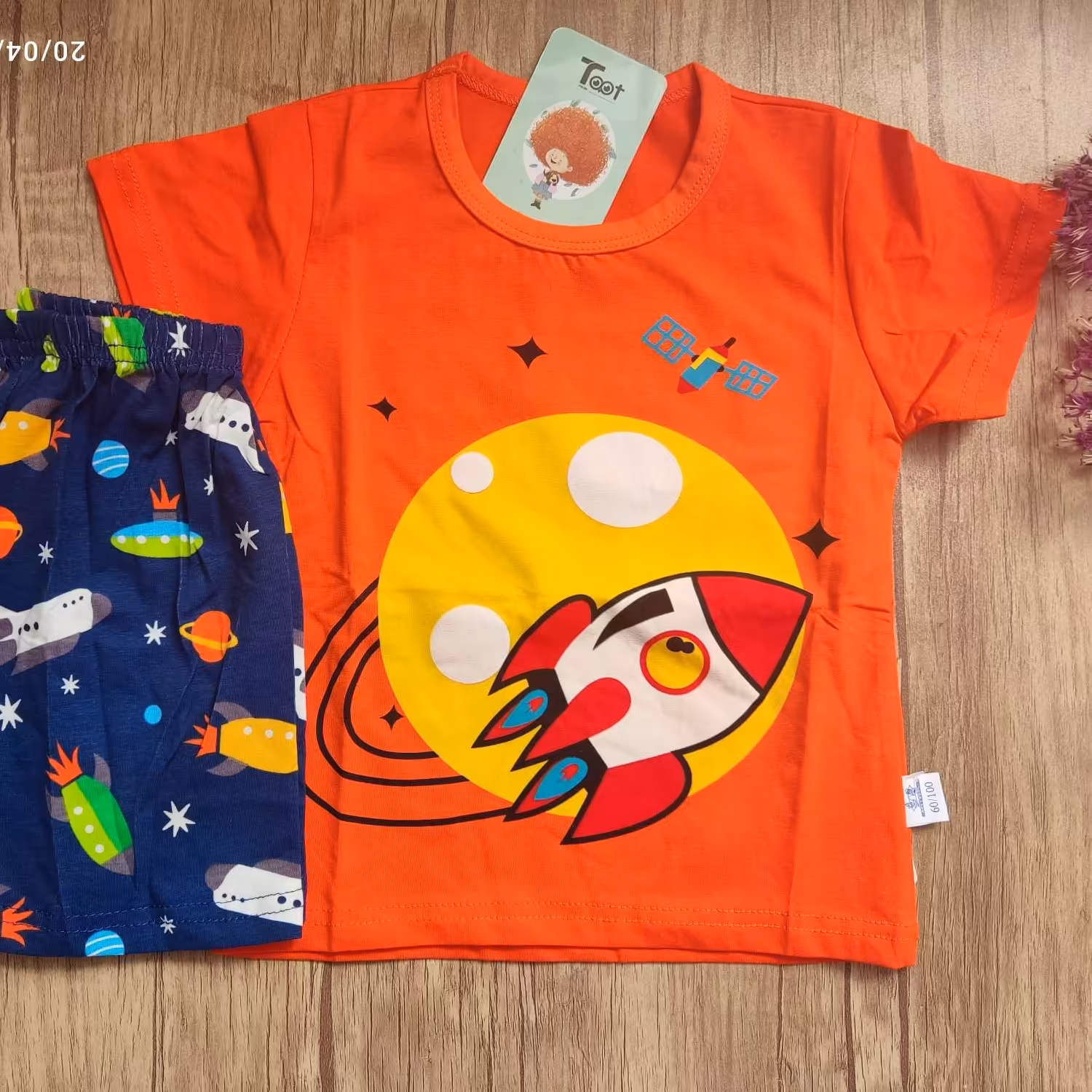 ست راحتی تیشرت شلوارک پسرانه جنس نخ پنبه درجه یک مناسب 1 تا 3 سال 