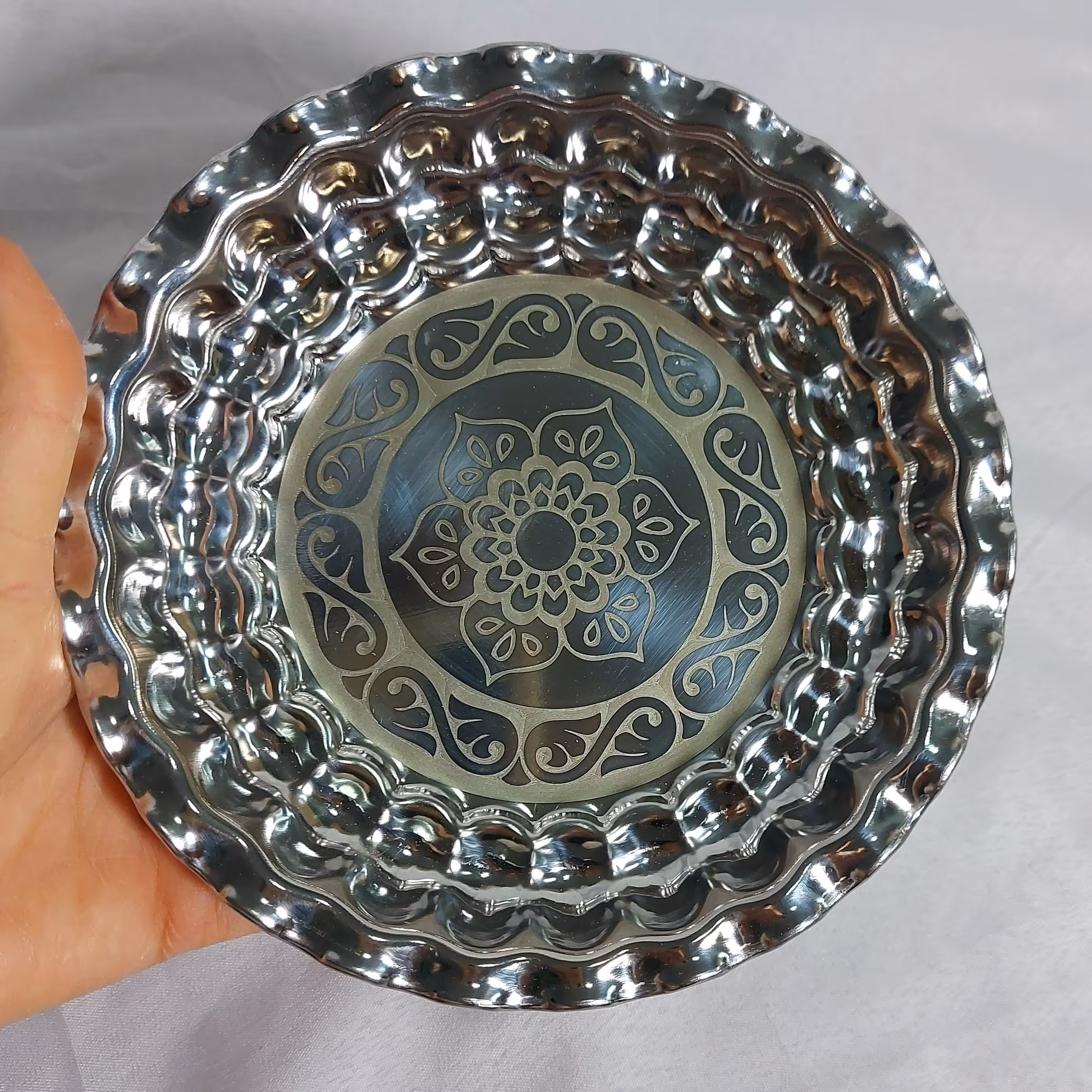 سینی استیل 20طرح دار