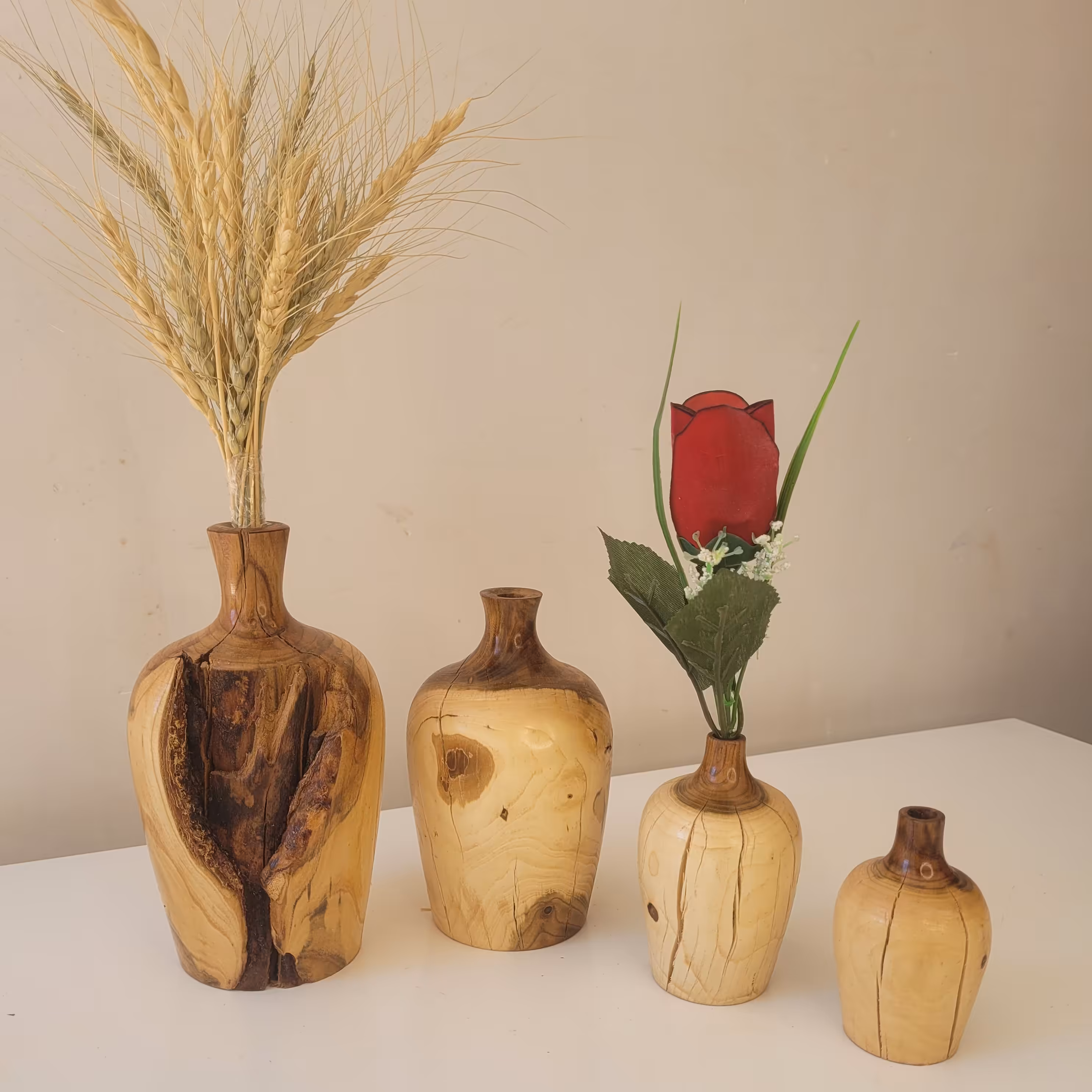 ست گلدان چوب 4 تایی فقط 220 تومن کد 8